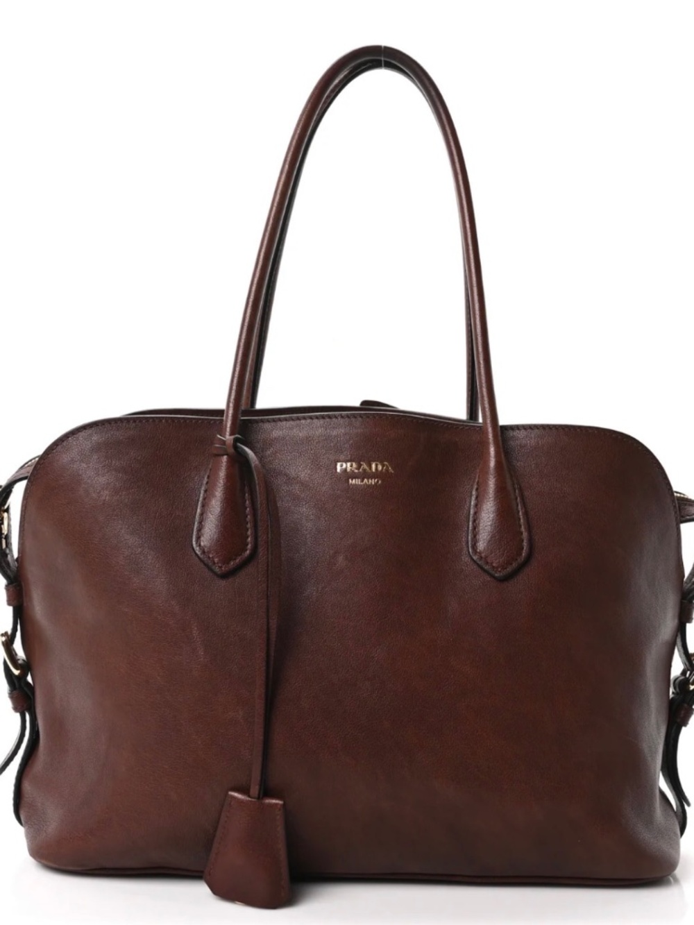 Prada large buffalo Leather Tote Bag Excellent